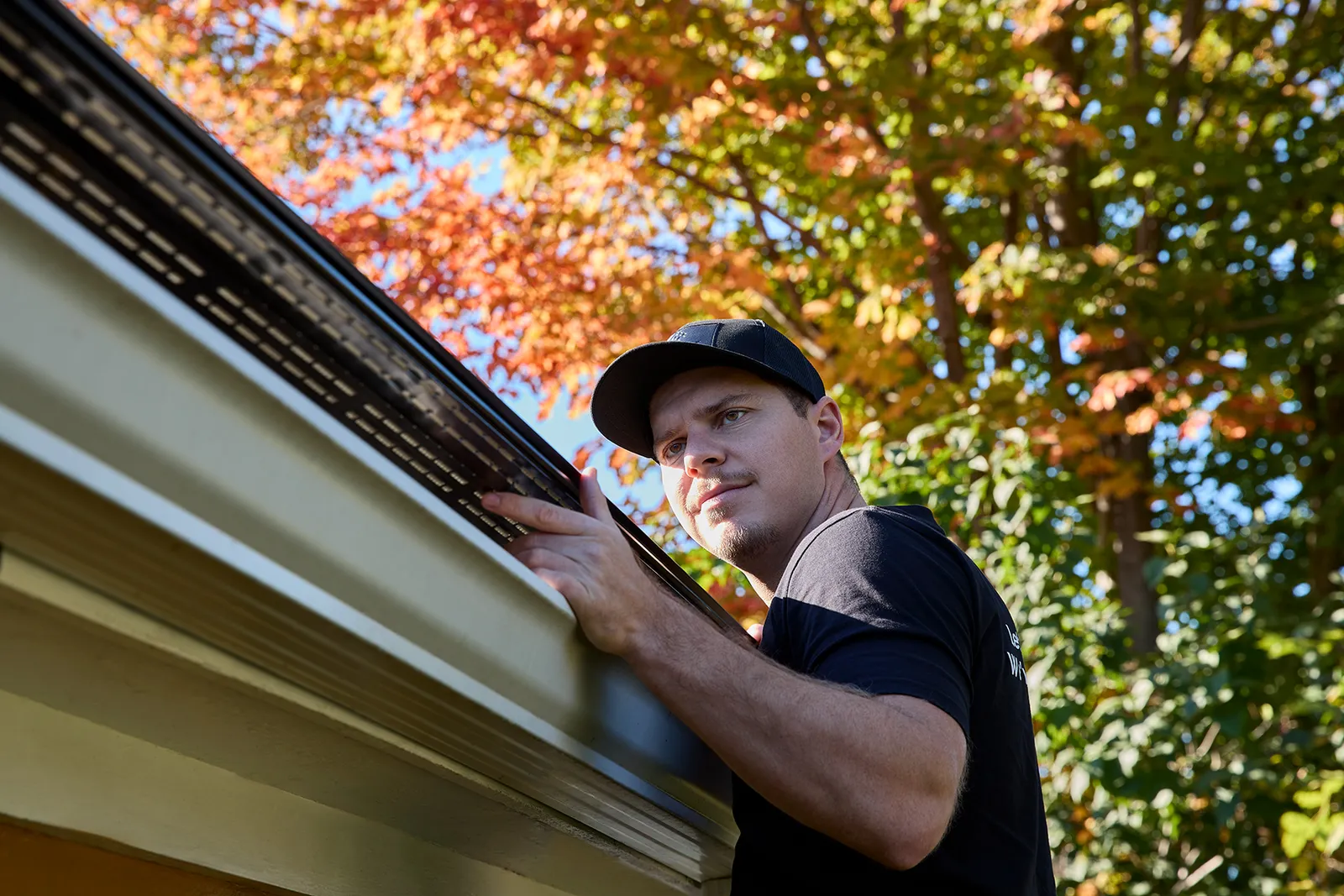 Finished gutter system, Flat Rock area — A1 Seamless Gutters, Flat Rock AL
