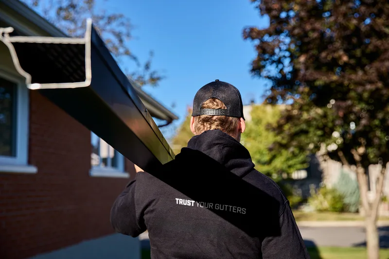 New seamless gutters on a Flat Rock-area home